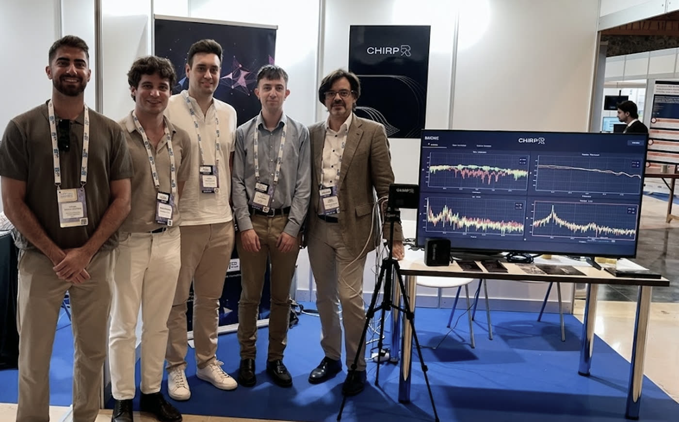The CHIRP team at the EuCNC & 6G Summit 2026 booth in Málaga